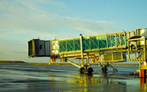 side12 Portable 'jetway' (used to board aircraft from Terminal) at an airport