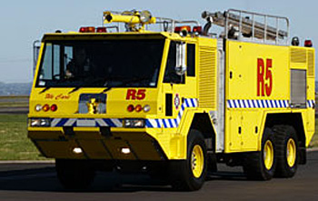 Yellow airport fire engine / appliance